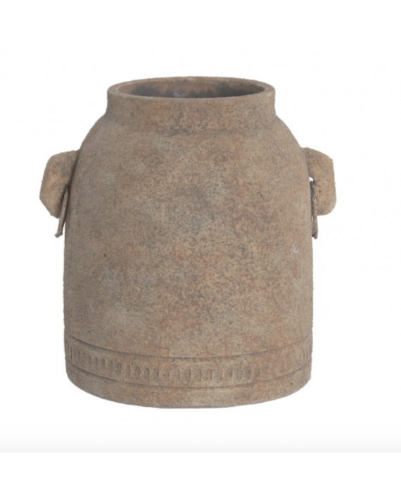 Vase terre cuite artisanal marron
