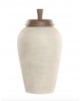 Pot décoratif terre cuite beige