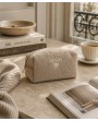 Trousse moumoute camel "Amour"