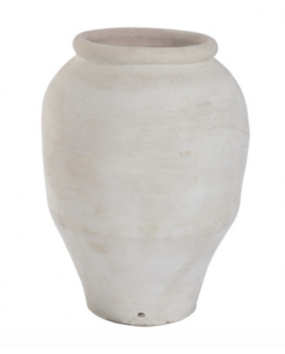 Pot en terre cuite beige