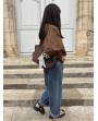 Chemise à manches bouffantes choco
