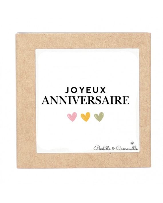 Fleur en plâtre parfumée "joyeux anniversaire"