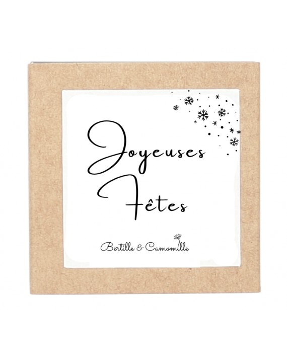 Fleur en plâtre parfumée "Joyeuses Fêtes"