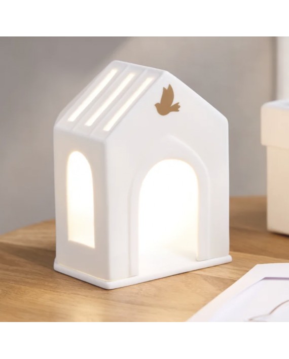 Chapelle photophore en porcelaine