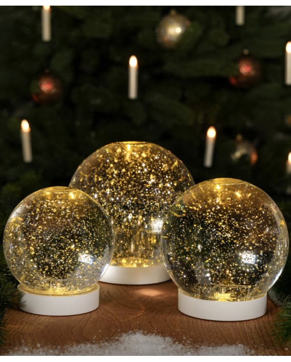 Lampe boule décorative 18 cm à paillettes
