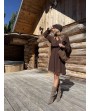 Robe courte marron
