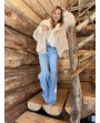 Veste Fourrure beige