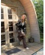 Veste en simili-cuir marron