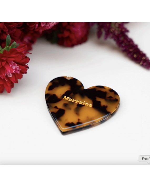 Miroir coeur Léopard - Marraine