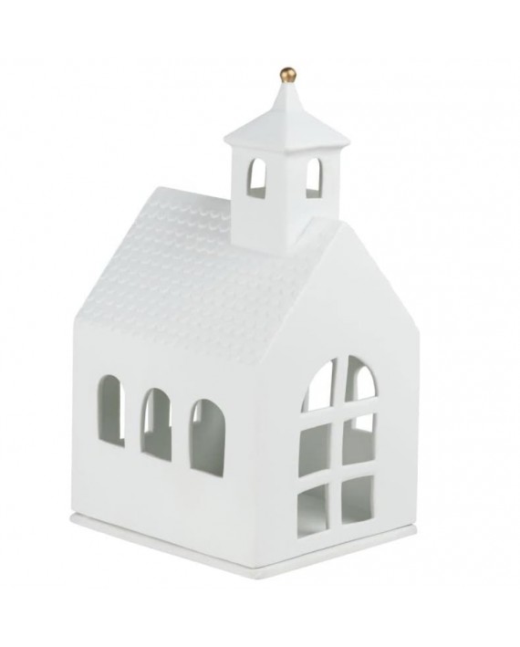 Eglise photophore porcelaine