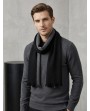 Echarpe homme réversible noire