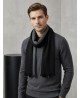 Echarpe homme réversible noire