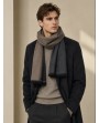 Echarpe homme réversible taupe