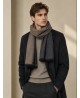 Echarpe homme réversible taupe