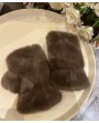Mitaines fourrure marron