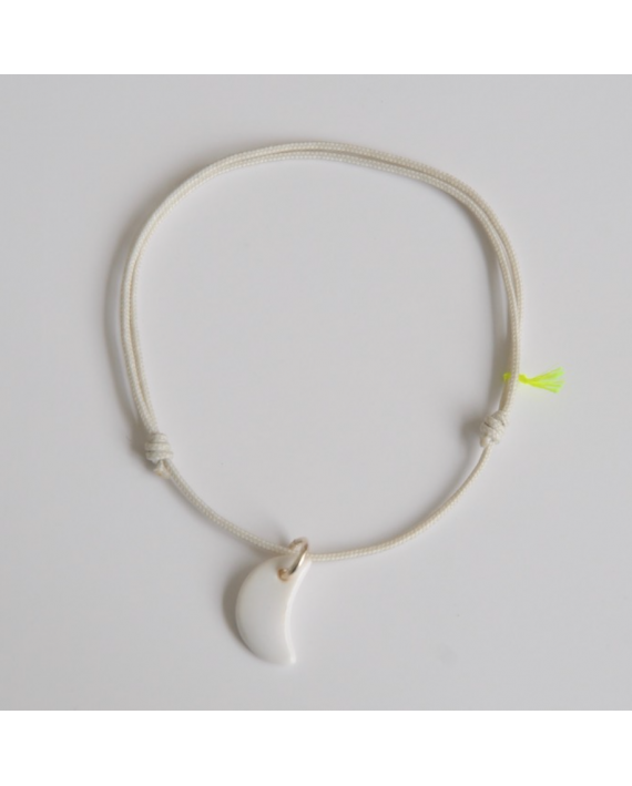 Bracelet écru lune blanche